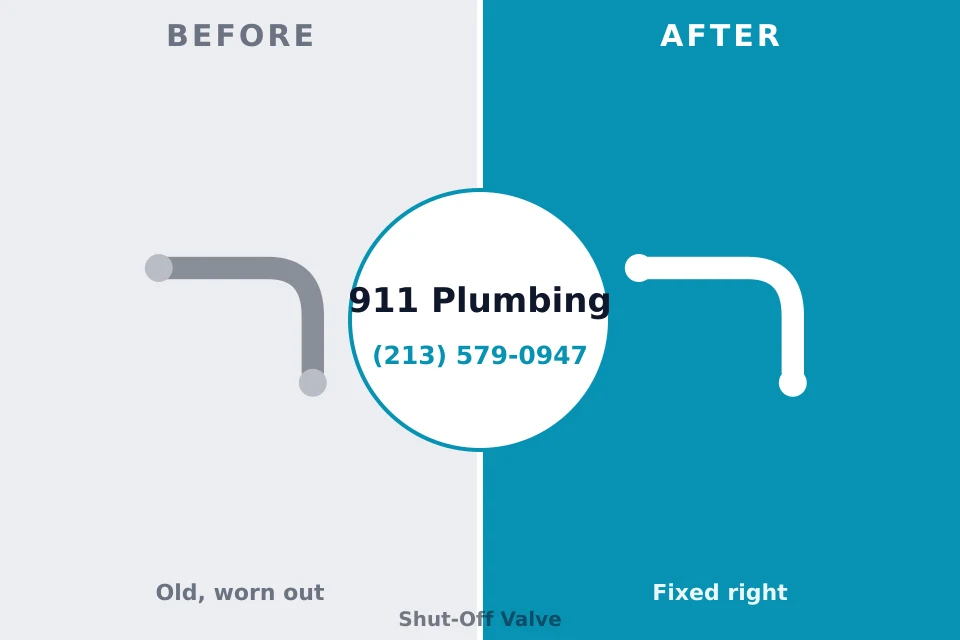 Before and after: plumbing company Terrell Hills, TX